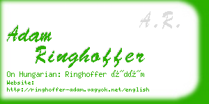 adam ringhoffer business card